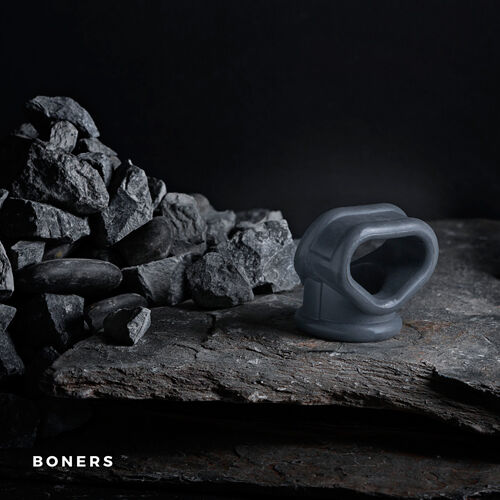 Эрекционное кольцо Boners для пениса и яичек, серое