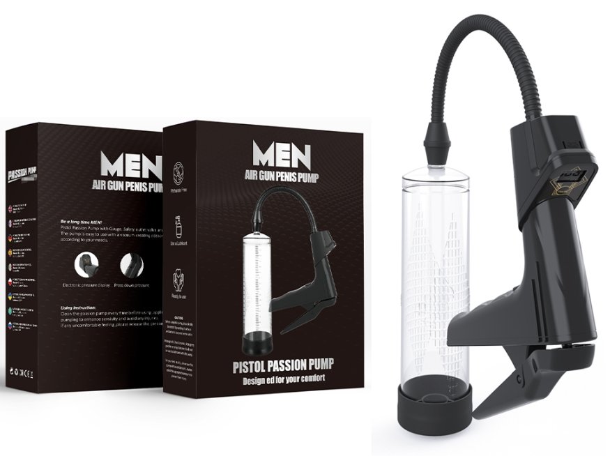 УЦЕНКА - Вакуумная помпа с манометром CANWIN Men Air Gun Penis Pump - P398