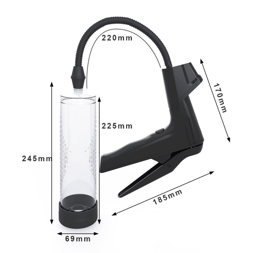 УЦЕНКА - Вакуумная помпа с манометром CANWIN Men Air Gun Penis Pump - P398