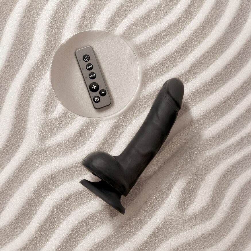 Фаллоимитатор с вибрацией и ротацией Strap-On-Me Rotating &amp; Vibrating Realistic Dildo - L - Black