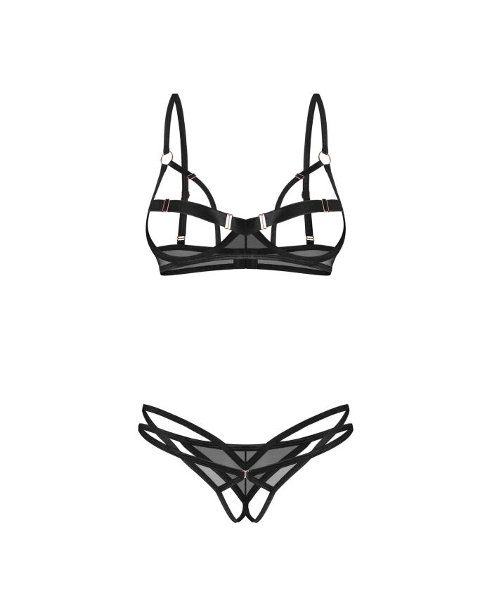 Комплект Obsessive Euridia 2-pcs crotchless set XS/S
