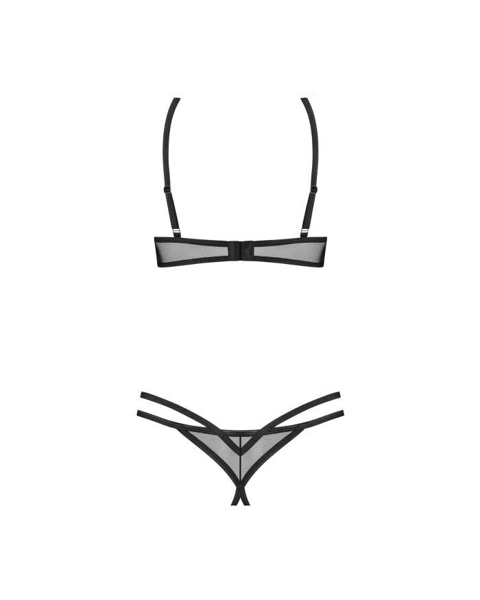 Комплект Obsessive Euridia 2-pcs crotchless set XS/S