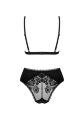 Мереживне боді Obsessive Maderris M/L Чорне