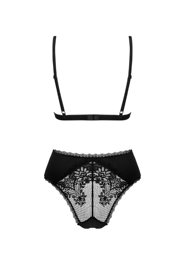 Мереживне боді Obsessive Maderris M/L Чорне