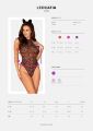 Еротичний костюм леопарда Obsessive Leocatia teddy L/XL, боді, обруч з вушками