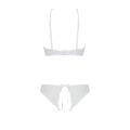 Комплект із бра, трусиків з ажурним декором та відкритим кроком Passion URSULA SET XXL/XXXL, white