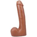 Фалоімітатор із кібершкіри Doc Johnson The Realistic Cock ULTRASKYN - 9 Inch with Balls Caramel