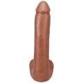 Фалоімітатор із кібершкіри Doc Johnson The Realistic Cock ULTRASKYN - 9 Inch with Balls Caramel