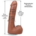 Фалоімітатор із кібершкіри Doc Johnson The Realistic Cock ULTRASKYN - 9 Inch with Balls Caramel