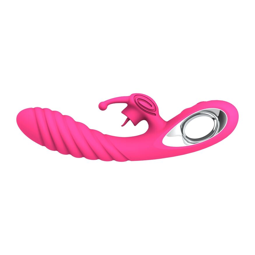Роскошный вибратор для двойной стимуляции - Vicky USB Pink