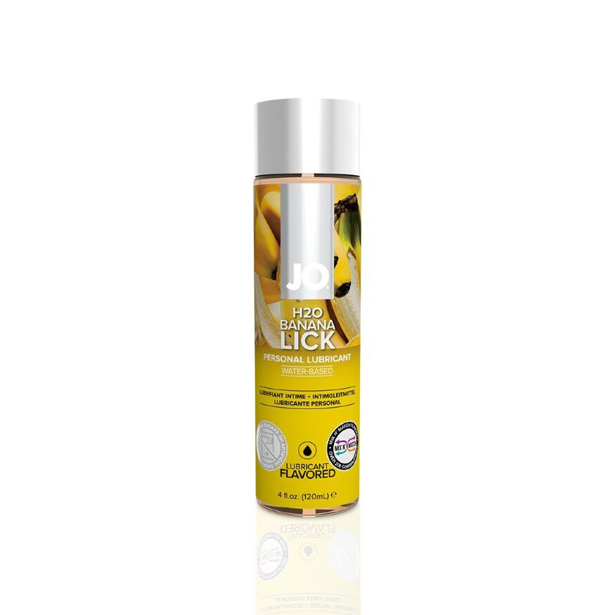 Смазка на водной основе System JO H2O - Banana Lick (120 мл) без сахара, растительный глицерин