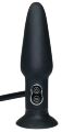 Анальный вибромассажер с эффектом увеличения True Black Vibrating Anal Plug