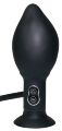 Анальный вибромассажер с эффектом увеличения True Black Vibrating Anal Plug