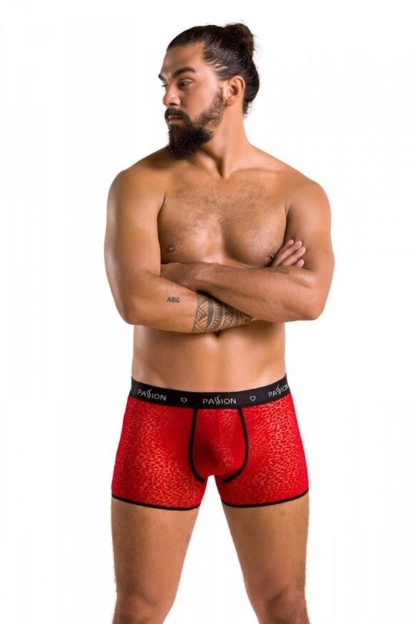 Мужские красные боксерки с рисунком 046 SHORT PARKER red L/XL - Passion
