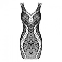 Сукня у дрібну та велику сітку з візерунком Obsessive D608 чорний, S/M/L