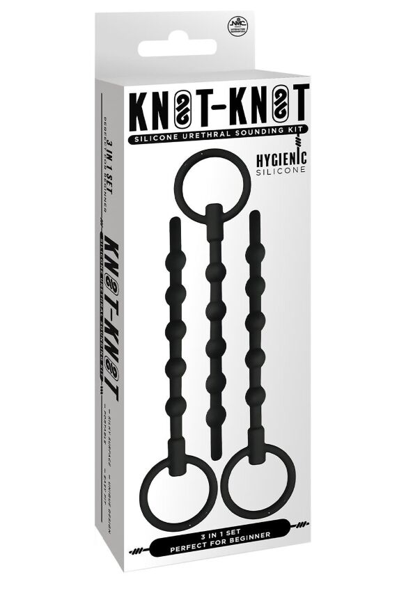 Набір уретральних катетерів NMC Knot Knot чорний, 3 шт