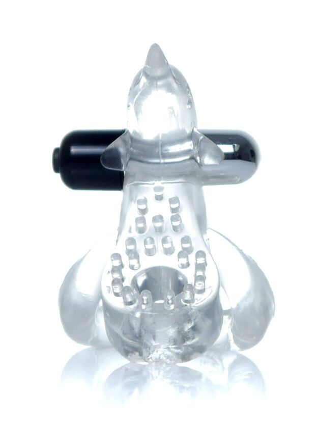 Ерекційне кільце - Dolphin Vibro CockRing Clear