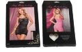 Мини-платье в сеточку Star Night с полосками, розовое, L-2XL