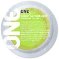 Презерватив ONE Color Sensations Roll ONE on, 1 шт, салатовый, гладкий, со смазкой