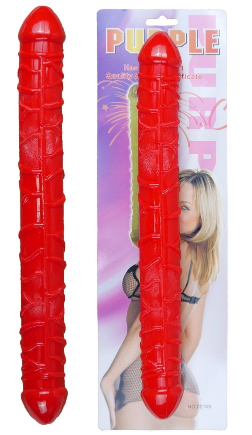 Двойной фаллоимитатор Boss Series: Flexible Double Dong Red, BS6700090