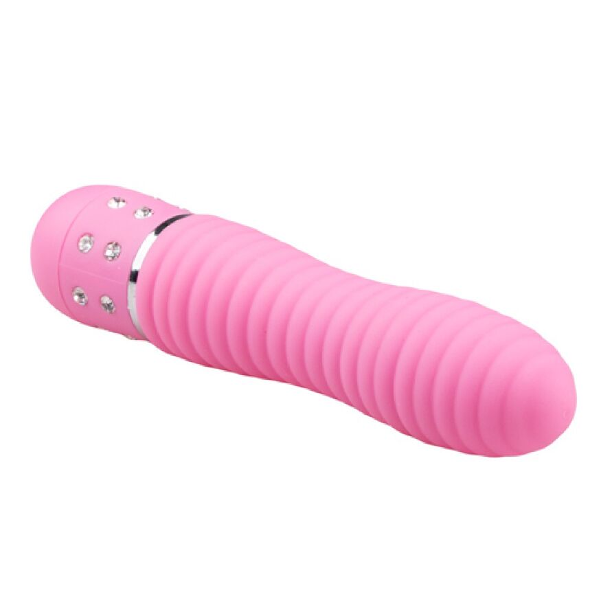 25074 / ET086PNK Вибратор ребристый Love Diamond Vibrator розовый, 11.4 см