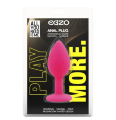 Силиконовая анальная пробка EGZO - Silicone Pink Round Plug Rainbow, size S