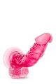 Фаллоимитатор реалистичный с мошонкой Blush b Yours на присоске, розовый
