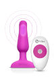 Анальная пробка с вибрацией b-Vibe Novice Plug Fuchsia