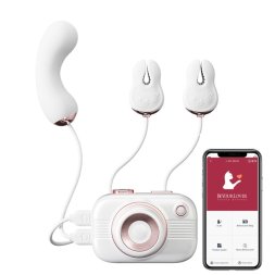 Смарт стимулятор 5-в-1 для клітора, сосків та точки G BeYourLover Alberta у вигляді фотоапарата, білий