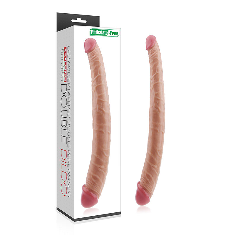 Двосторонній фалоімітатор - King-Sized Realistic Ladykiller Tapered Double 14"