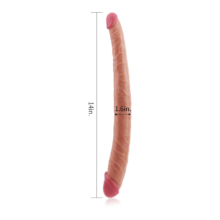 Двосторонній фалоімітатор - King-Sized Realistic Ladykiller Tapered Double 14"