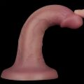 Реалистичный вибратор без мошонки - Vibrating Dual Density Power Cock 6''