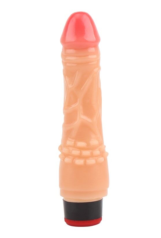 Вибратор реалистичный Chisa Keep Love Stud Dildo на батарейках, бежевый