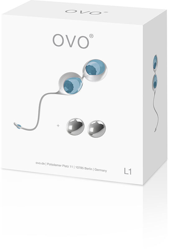 Вагинальные шарики OVO L1 Loveballs, LIGHT BLUE