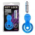 CH60022 Насадка с язычком и вибропулей GET LOCK Cocking синяя