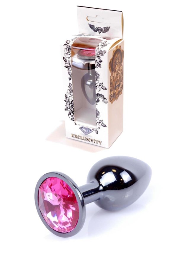 Анальна пробка - Jewellery Dark Silver Plug Pink