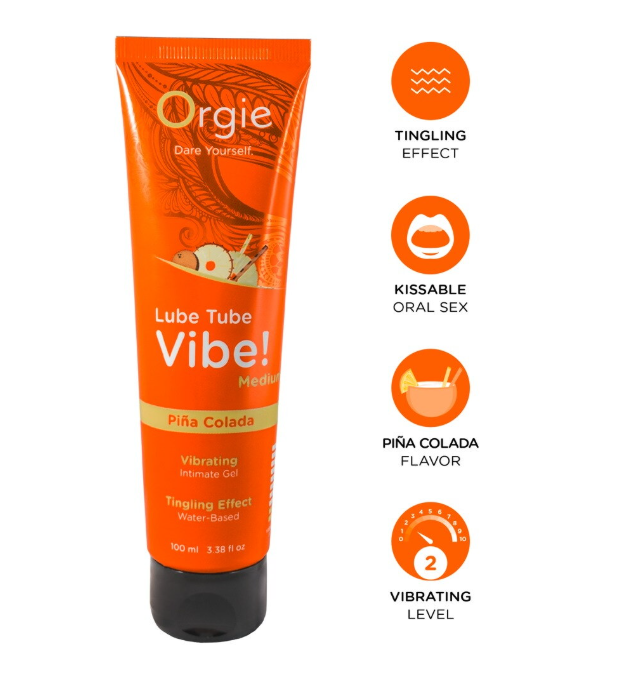 Съедобный интимный гель Lube Tube Vibe! Piña Colada,100мл