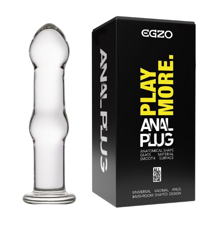 Анальный плаг из стекла EGZO EAP-D ( длина 14.5 см, диаметр 3.3 см )