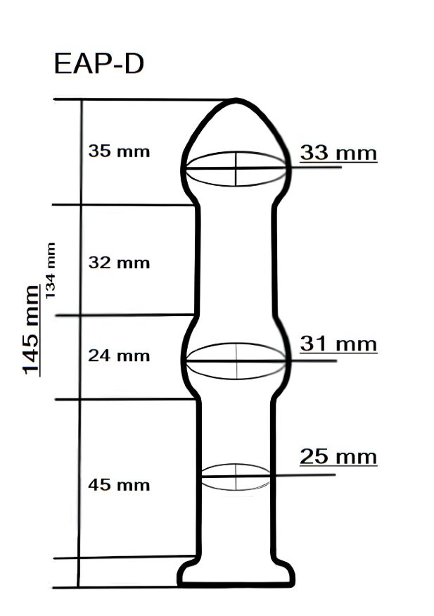 Анальный плаг из стекла EGZO EAP-D ( длина 14.5 см, диаметр 3.3 см )