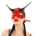 Кожаная маска Art of Sex - Lucifer Red&amp;Black