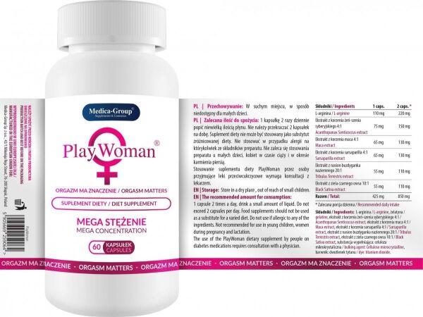 Капсулы для повышения либидо у женщин Medica Group Supl.diety-PlayWoman 60 капсул