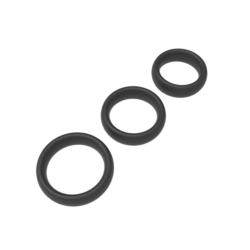 Набор эрекционных колец - Erospace Men’s Play Set Of 3 Cock Rings B9