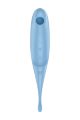 Гибридный вакуумный вибратор с точечной стимуляцией Satisfyer Twirling Pro, голубой