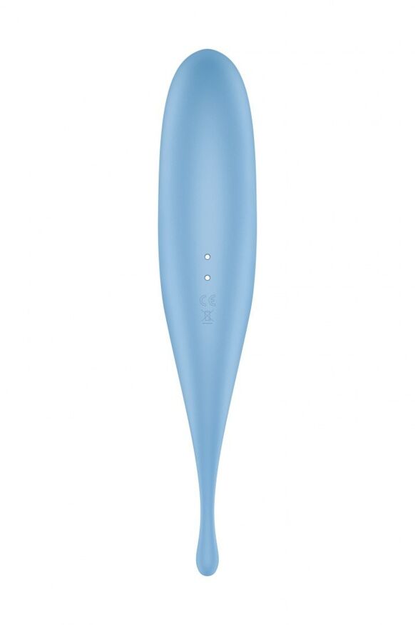 Гибридный вакуумный вибратор с точечной стимуляцией Satisfyer Twirling Pro, голубой