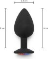 Анальна пробка Toy Joy Rainbow Booty Jewel з райдужним кристалом, чорний, Large