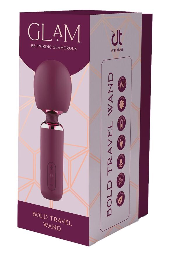 Вибратор микрофон Deam Toys Glam Bold Travel Wand, фиолетовый