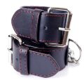 Наручники из искуственной кожи Fetish Boss Series - Handcuffs with Red Line, BS3300115