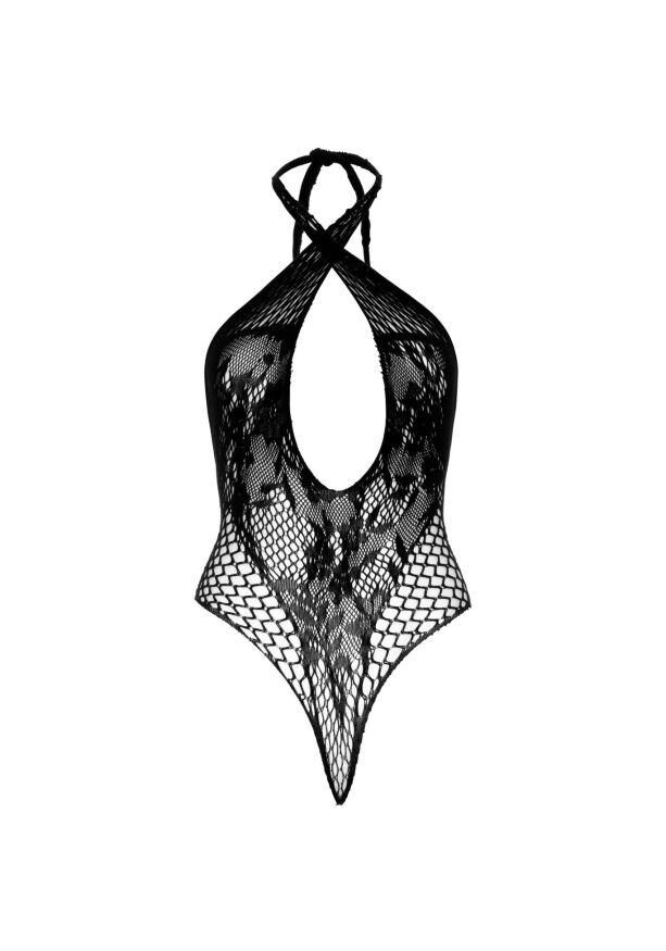 Leg Avenue - Lace and net halter teddy - Кружевной тедди, O/S