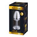 Анальная металлическая пробка Alive Anal Pleasure с прозрачным камнем, L