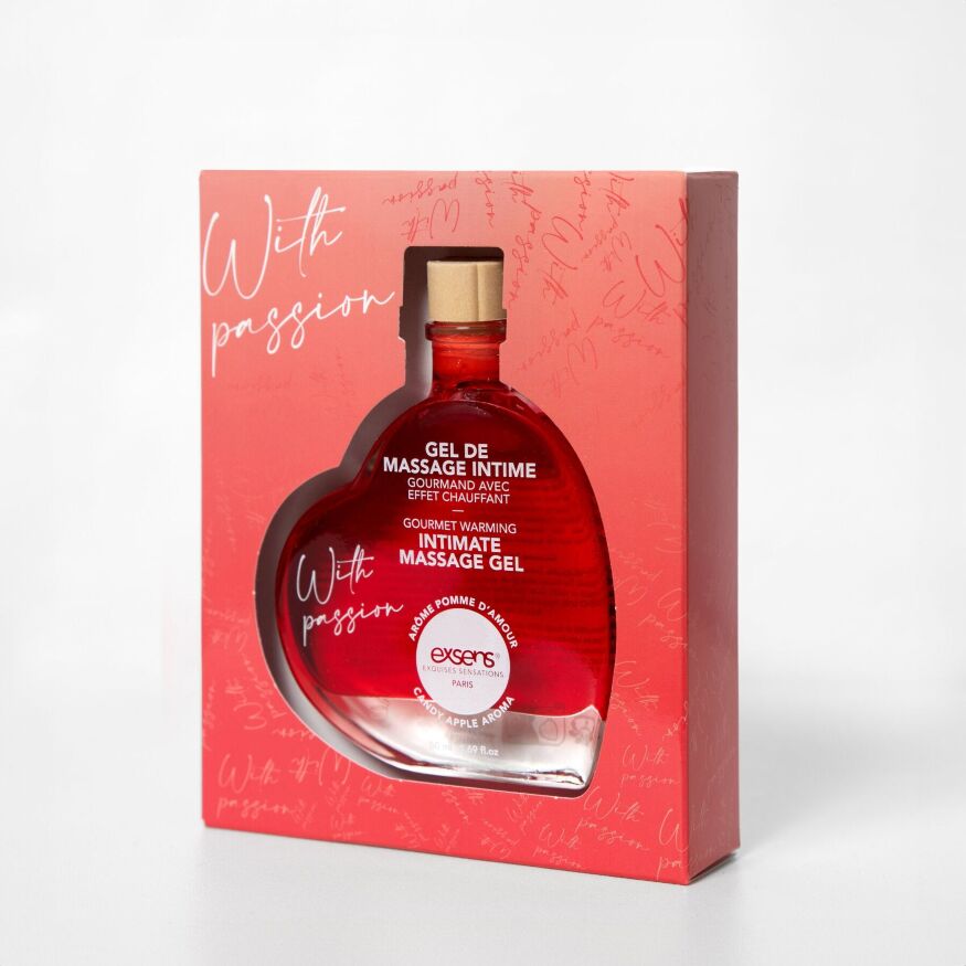 Массажное масло EXSENS With Passion Candy Apple 50мл разогревающее, без сахара, съедобное